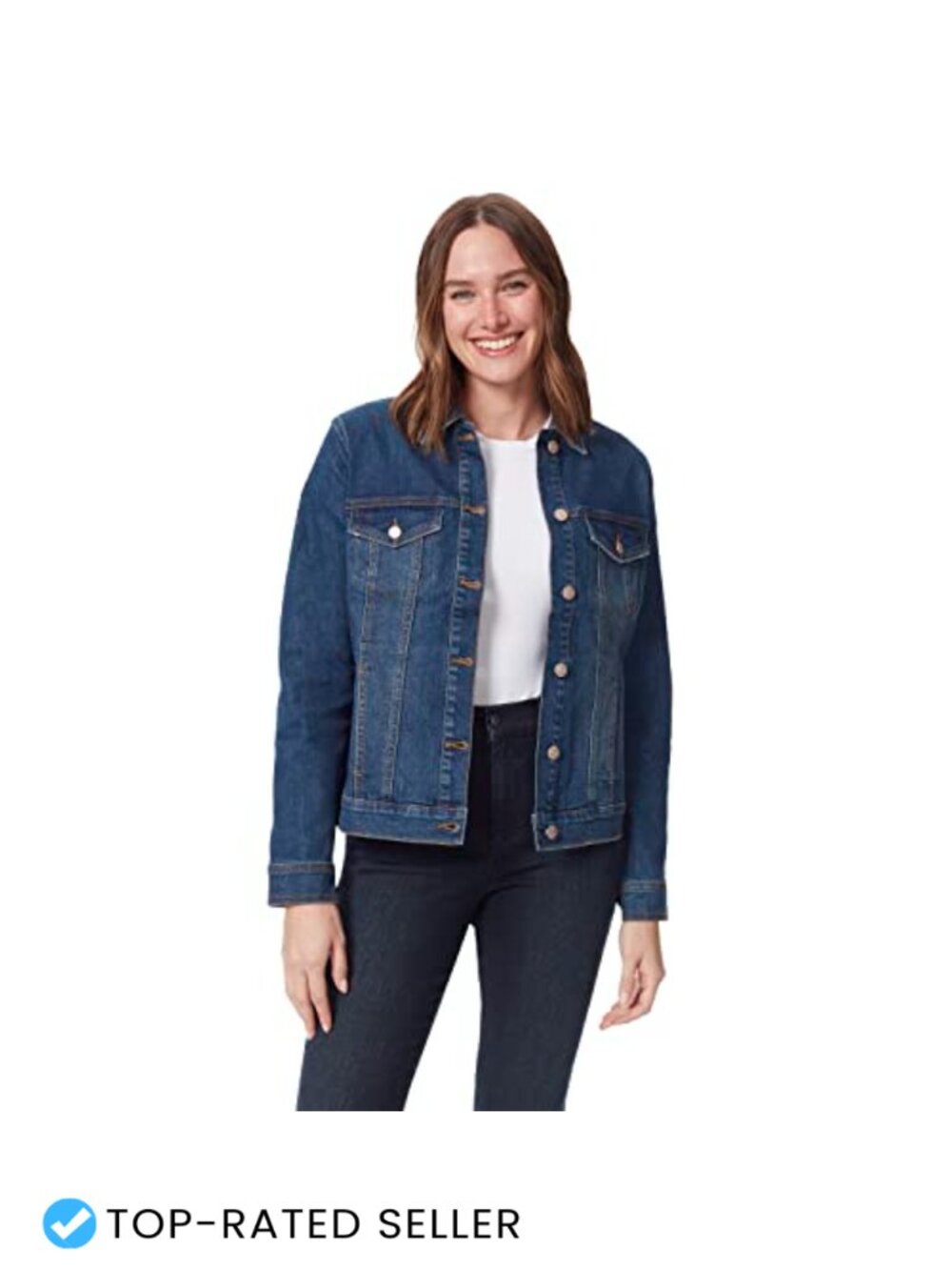 Gloria Vanderbilt Women's Amanda Denim Jacket Size Large